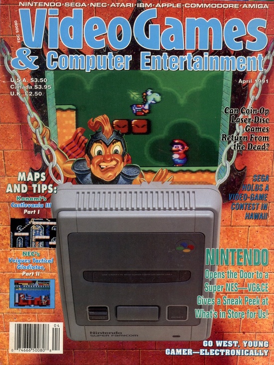 Retro Gaming / VideoGames & Computer Entertainment, April 1991 - #Nintendo #NES #Sega #SNES #Genesis #NEC #TG16 #Commodore #C64 #Amiga #IBM #Atari - https://www.megalextoria.com/magazines/index.php?twg_album=Video_Game_Magazines%2FVGCE%2Fvgce_91-04_show=vgce_1991-04_001.jpg