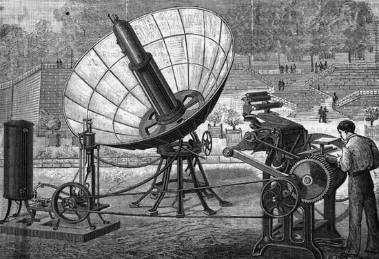 First solar-powered engine - #Steampunk